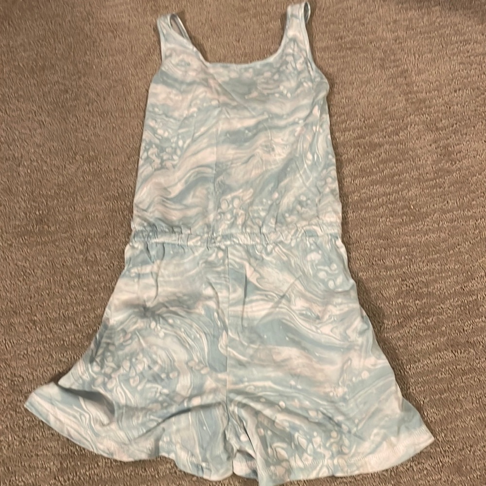 Blue and white marble jumpsuit